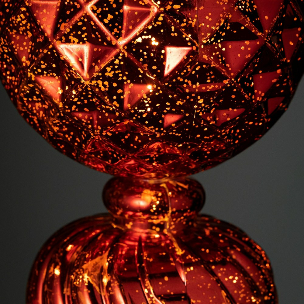 Plow & Hearth Indoor/Outdoor Shatterproof Holiday Lighted Large Finial Hanging Ornam