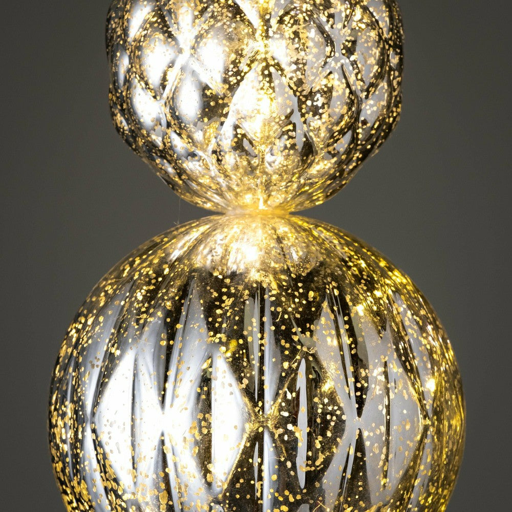 Plow & Hearth Indoor/Outdoor Shatterproof Holiday Lighted Large Finial Ornament Stak