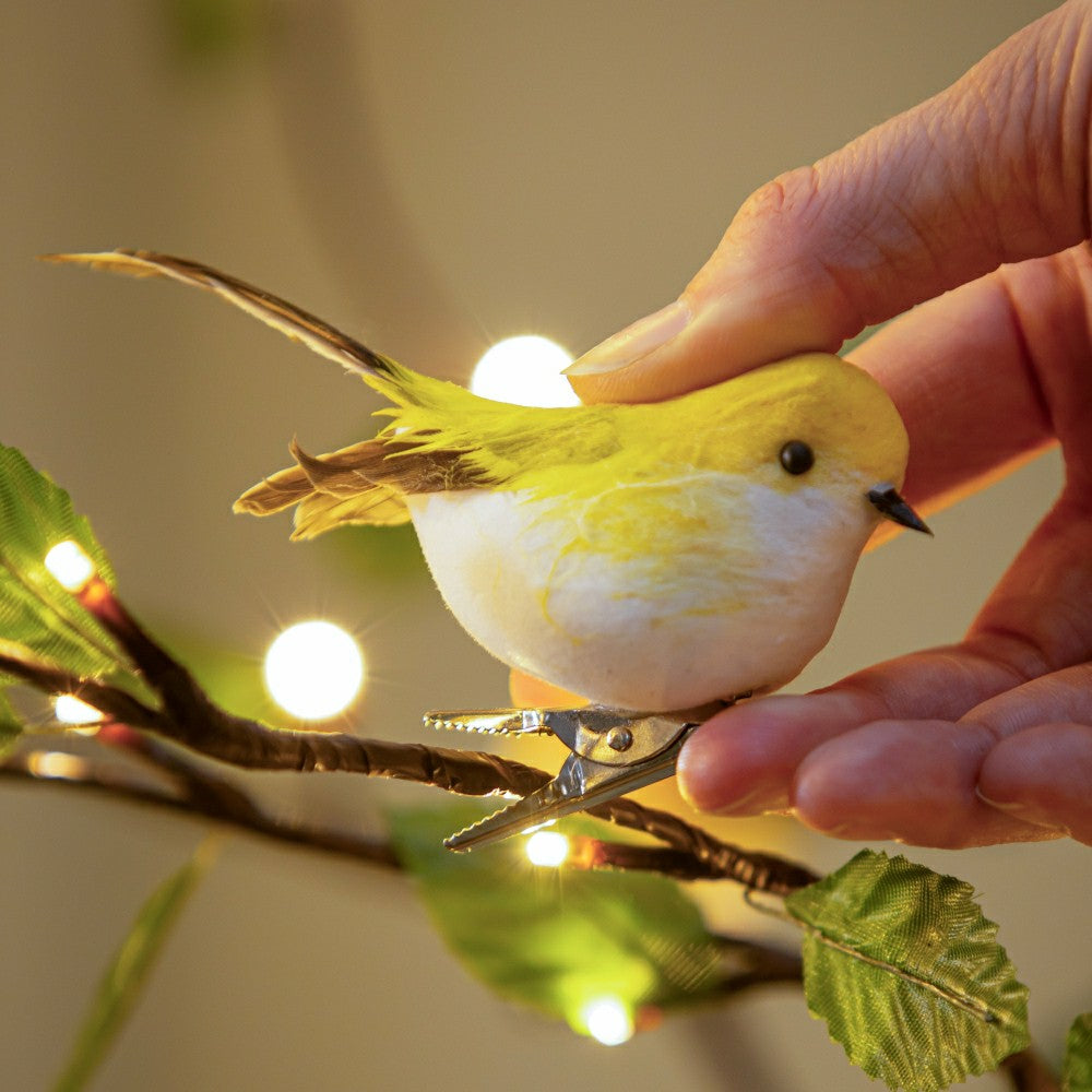 Plow & Hearth 72" LED Artificial Tree with Bird Clips, 72"H