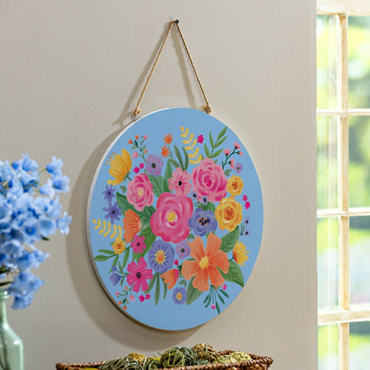 Plow & Hearth Bunny Blooms Spring Blossom, 18" Door Décor