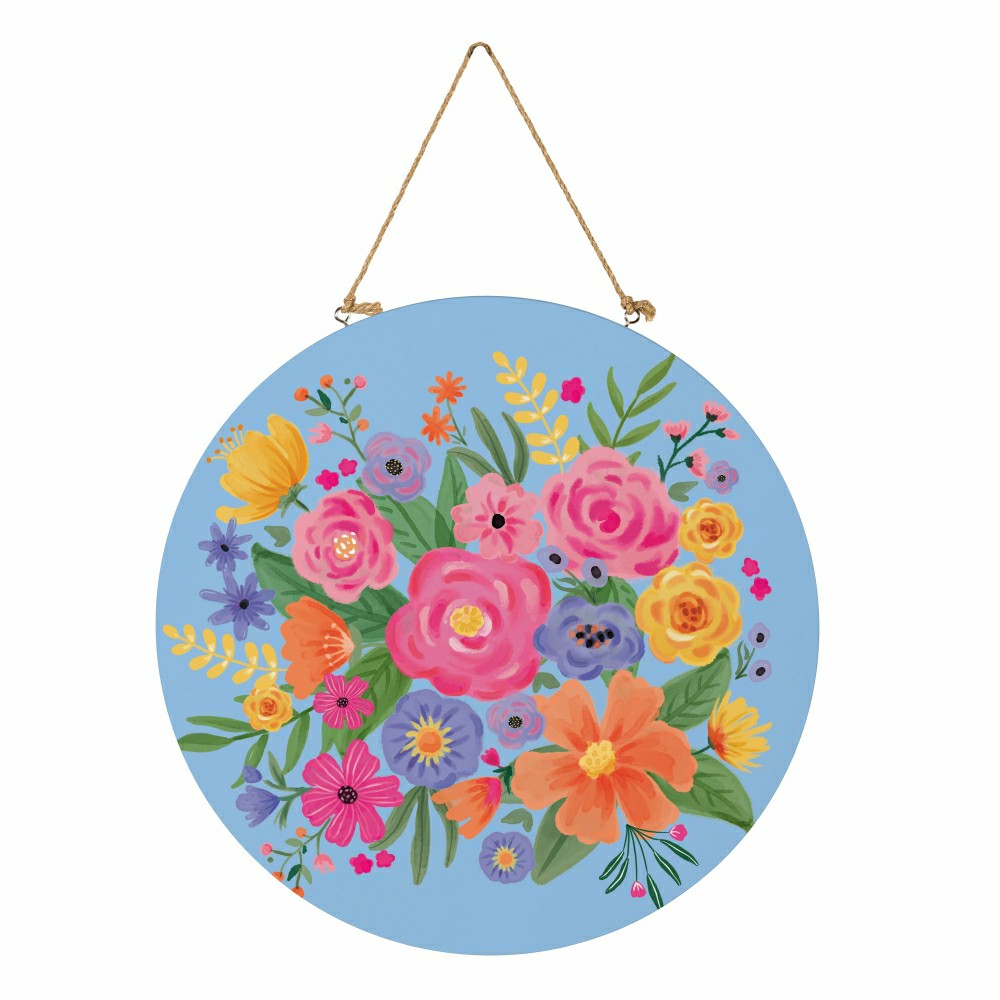 Plow & Hearth Bunny Blooms Spring Blossom, 18" Door Décor
