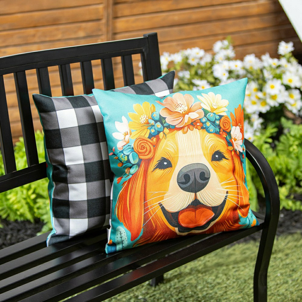 Plow & Hearth Floral Dog Pillow Cover