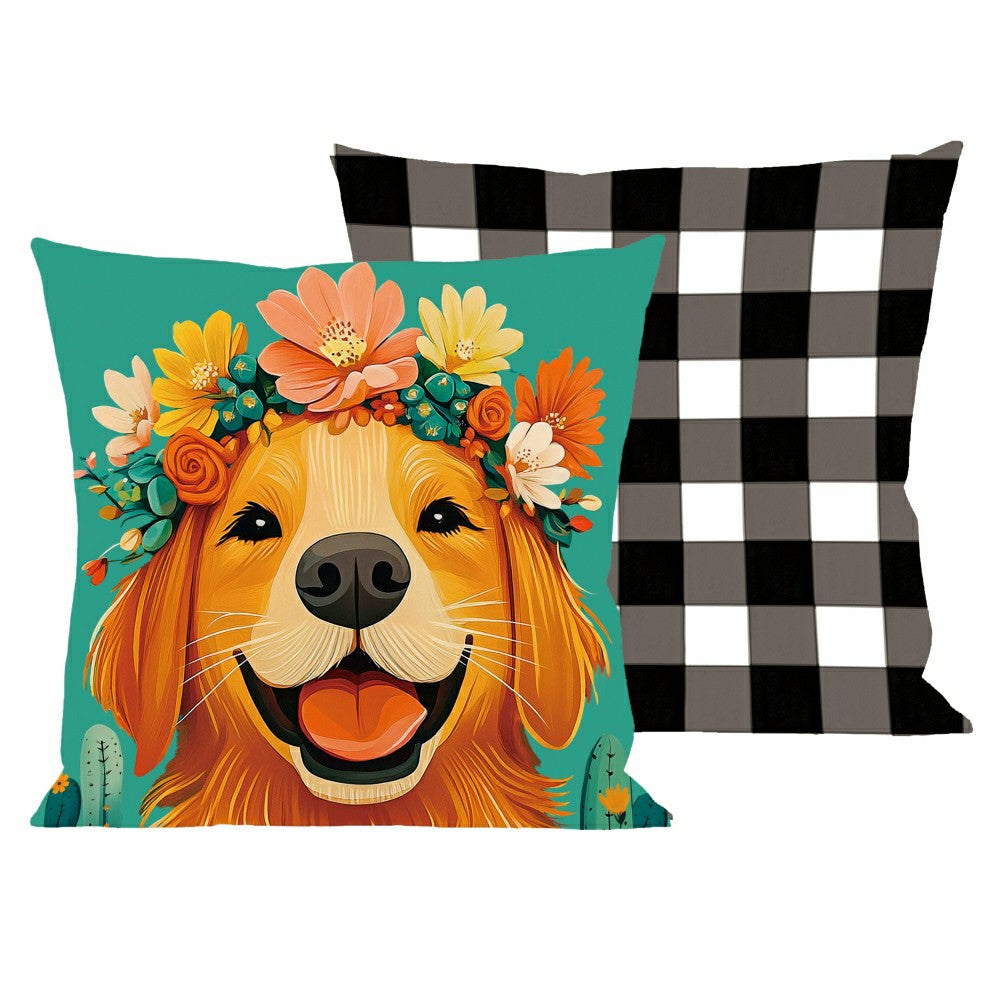 Plow & Hearth Floral Dog Pillow Cover