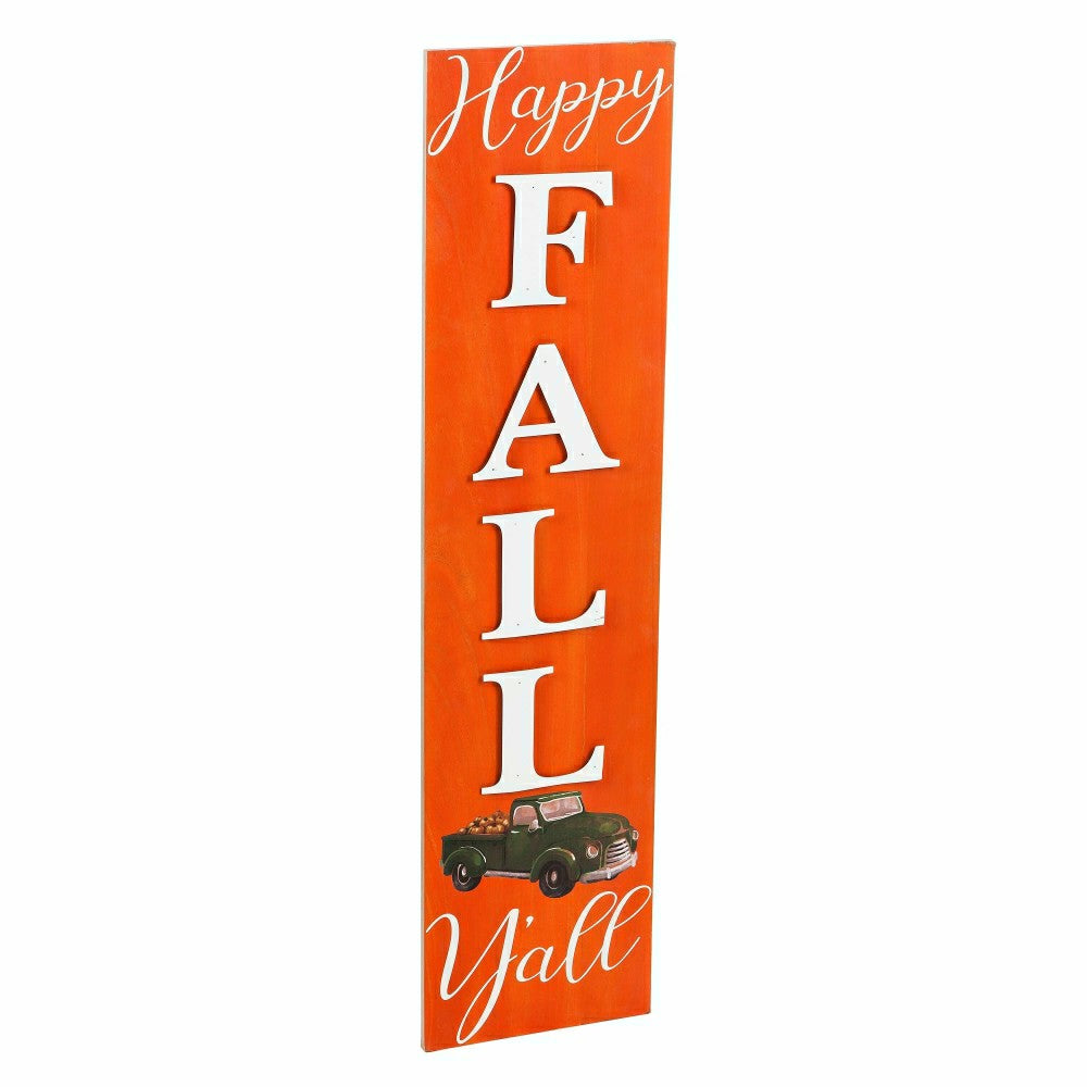Plow & Hearth Double-Sided Fall/Holiday Greeting Wooden Standing Porch Leaner