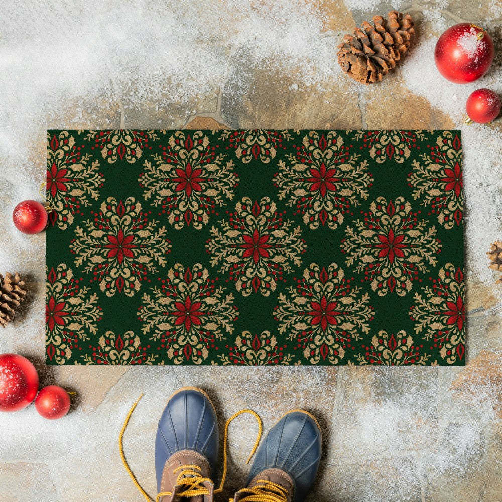 Plow & Hearth PVC Trapper Mat, Serape Stripe, 28"x16"