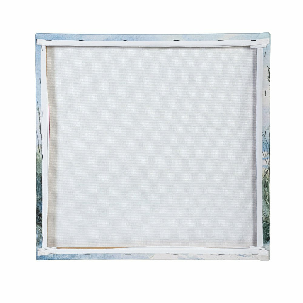 Plow & Hearth Blue Coastal Flying Seagull Wall Décor, Canvas, 16" L x 16" H