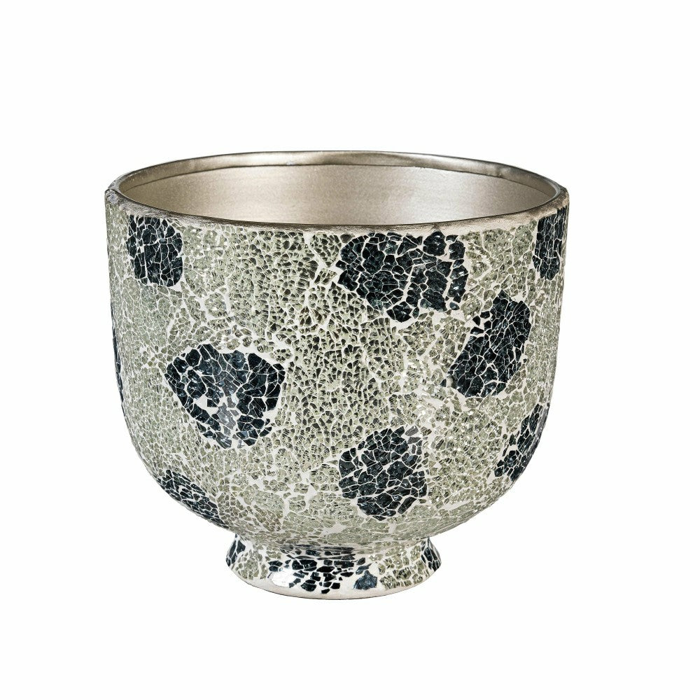 Plow & Hearth Season to Sparkle Planters, Mosaic Glass Bowl Planters, Nested Set of