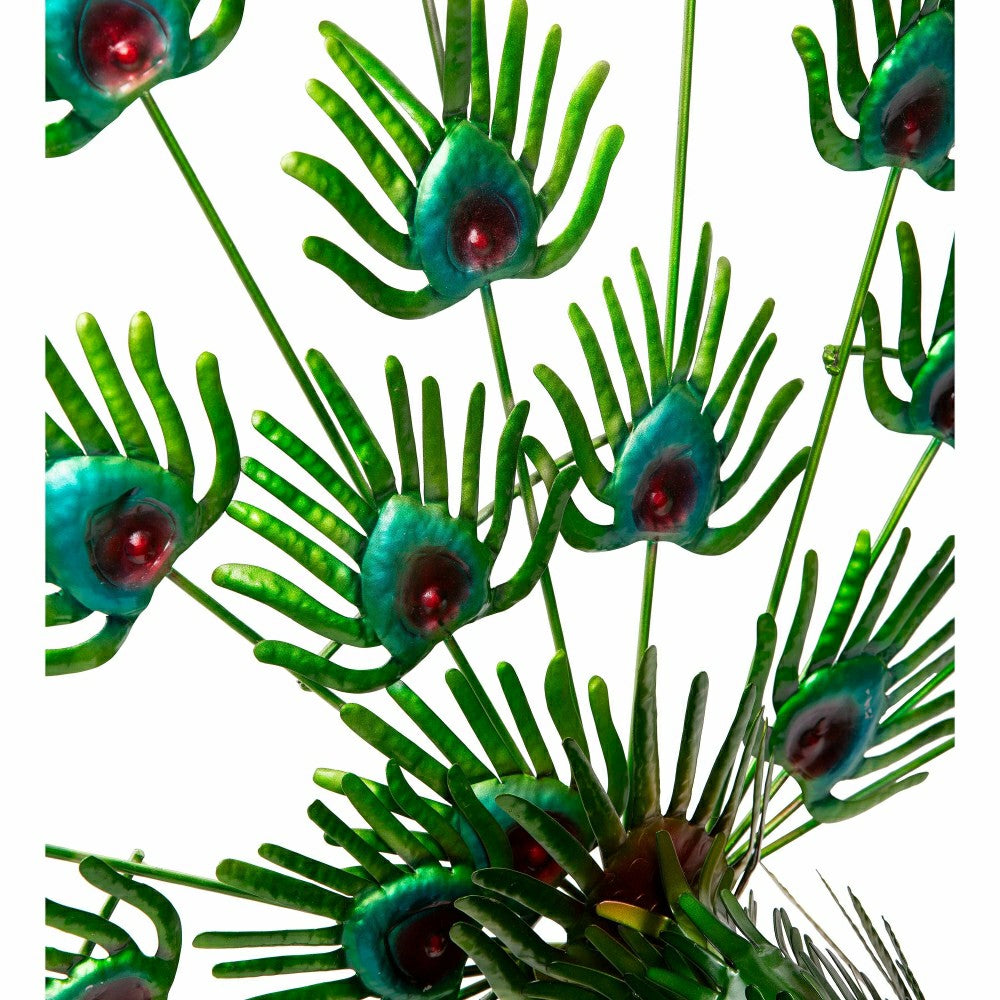 Plow & Hearth Metal Peacock Statue
