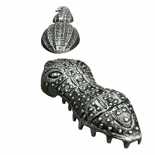 Plow & Hearth Antique Pewter Cast Aluminum Metal Garden Gator