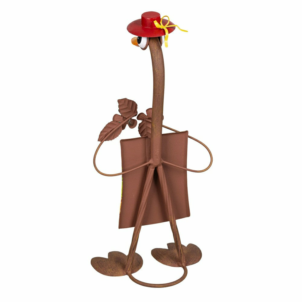 Plow & Hearth Metal Garden Tool Duck Garden Statue 1