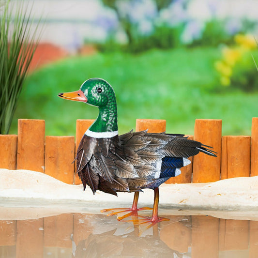 Plow & Hearth Metal duck decor. 12.2"H