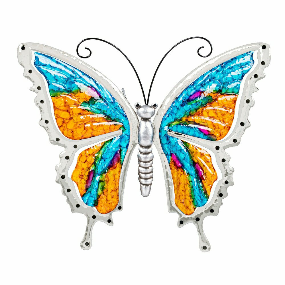 Plow & Hearth Metal Gradient Butterfly Garden Statue
