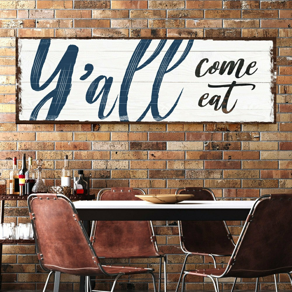 Plow & Hearth Y'all Come Eat Kitchen Sign