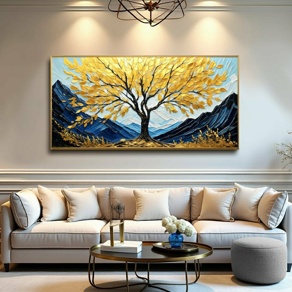 Plow & Hearth Golden Sanctuary Impasto Wall Art
