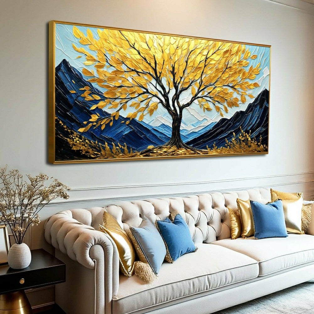 Plow & Hearth Golden Sanctuary Impasto Wall Art