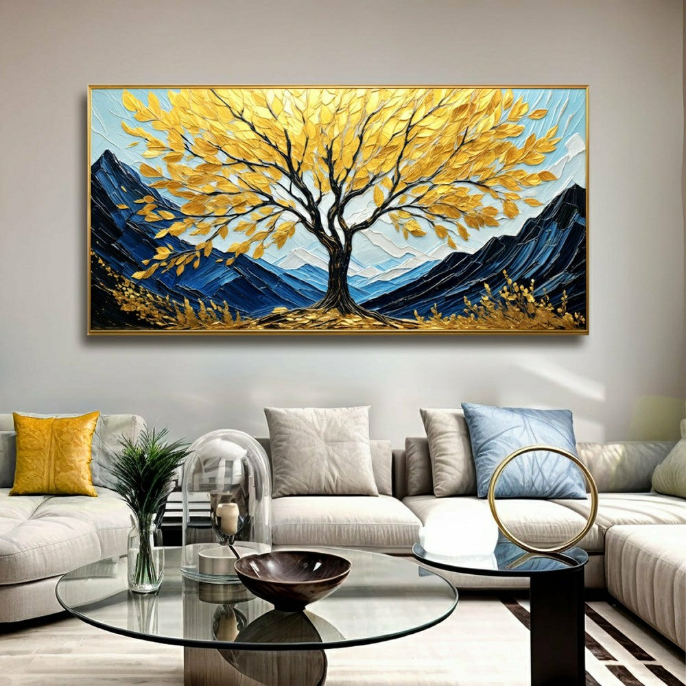 Plow & Hearth Golden Sanctuary Impasto Wall Art