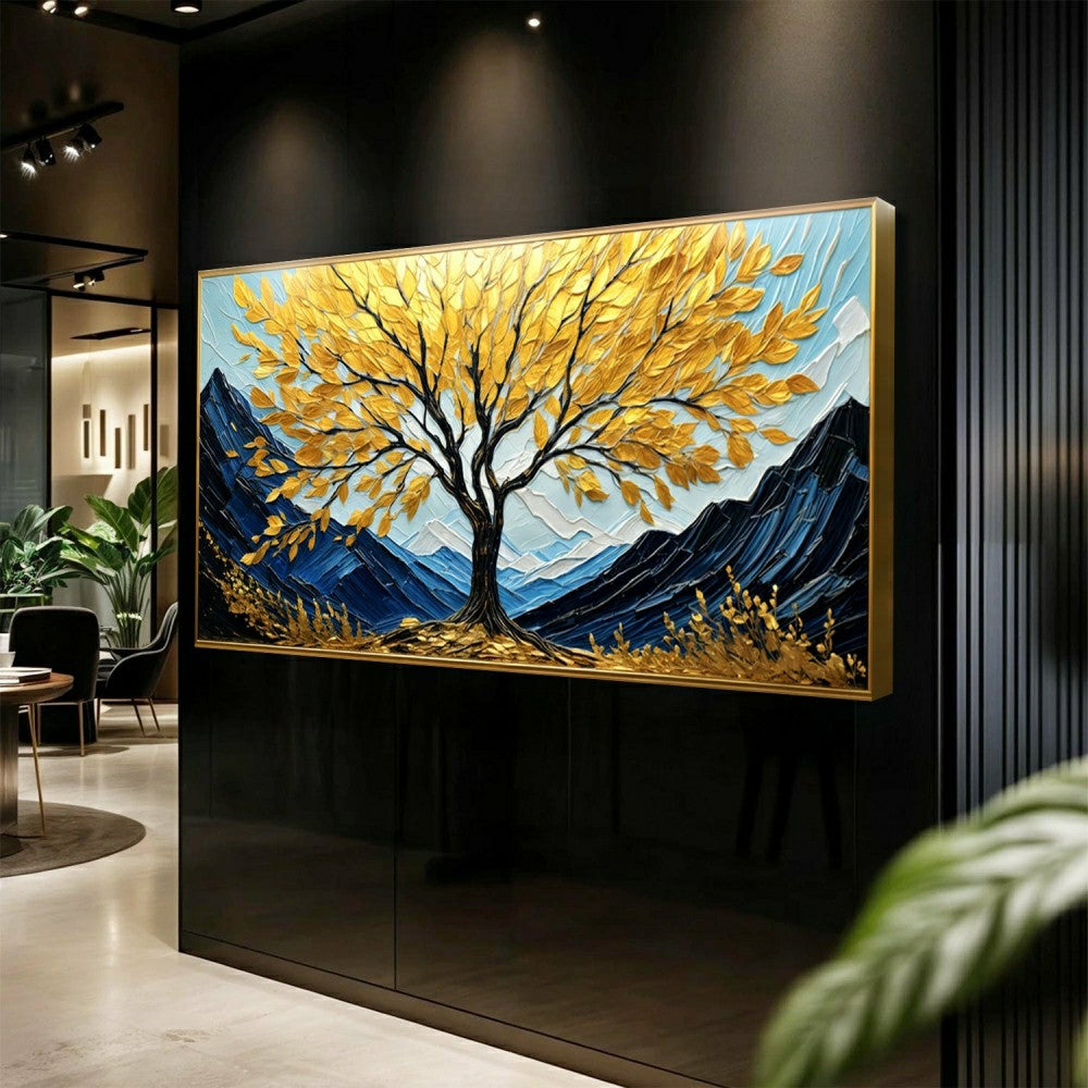 Plow & Hearth Golden Sanctuary Impasto Wall Art