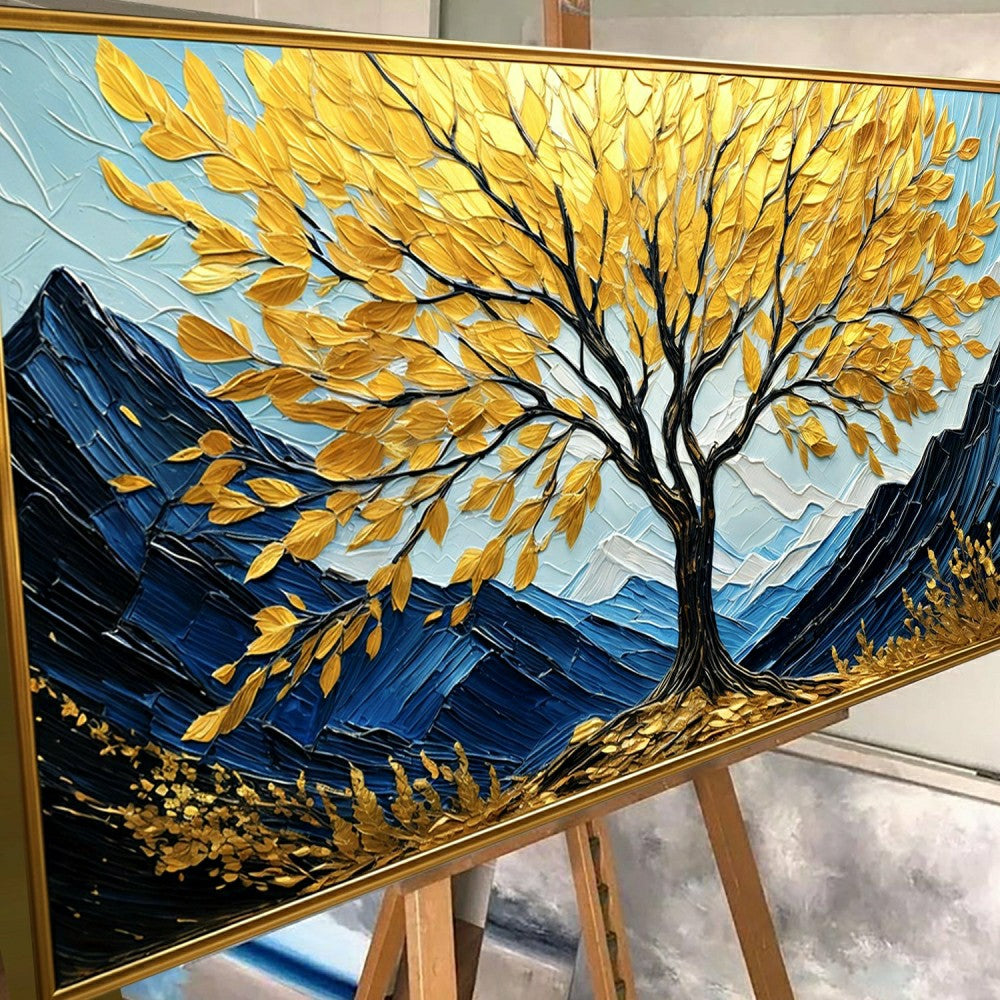 Plow & Hearth Golden Sanctuary Impasto Wall Art