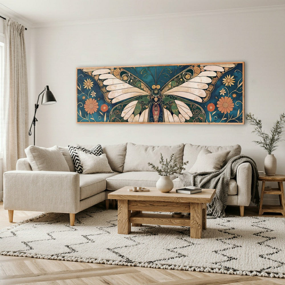 Plow & Hearth Abstract Vintage Butterfly Wall Art