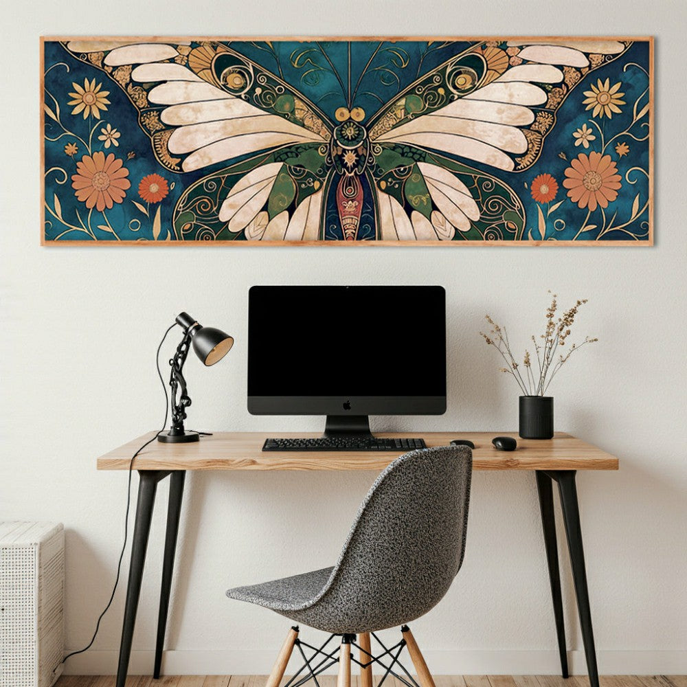 Plow & Hearth Abstract Vintage Butterfly Wall Art