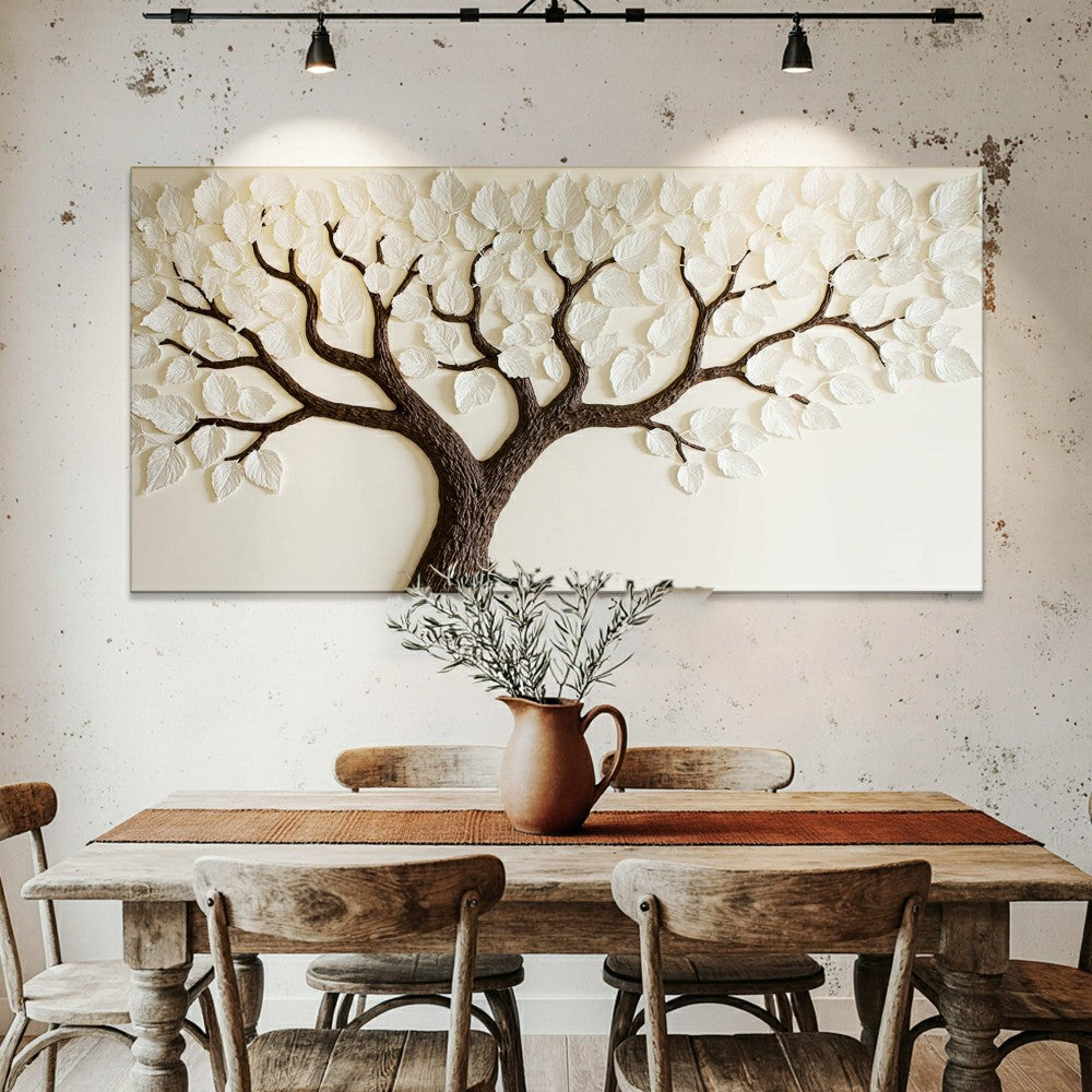 Plow & Hearth Ivory Canopy Tree Wall Art