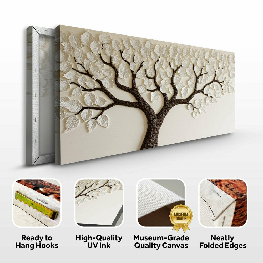 Plow & Hearth Ivory Canopy Tree Wall Art