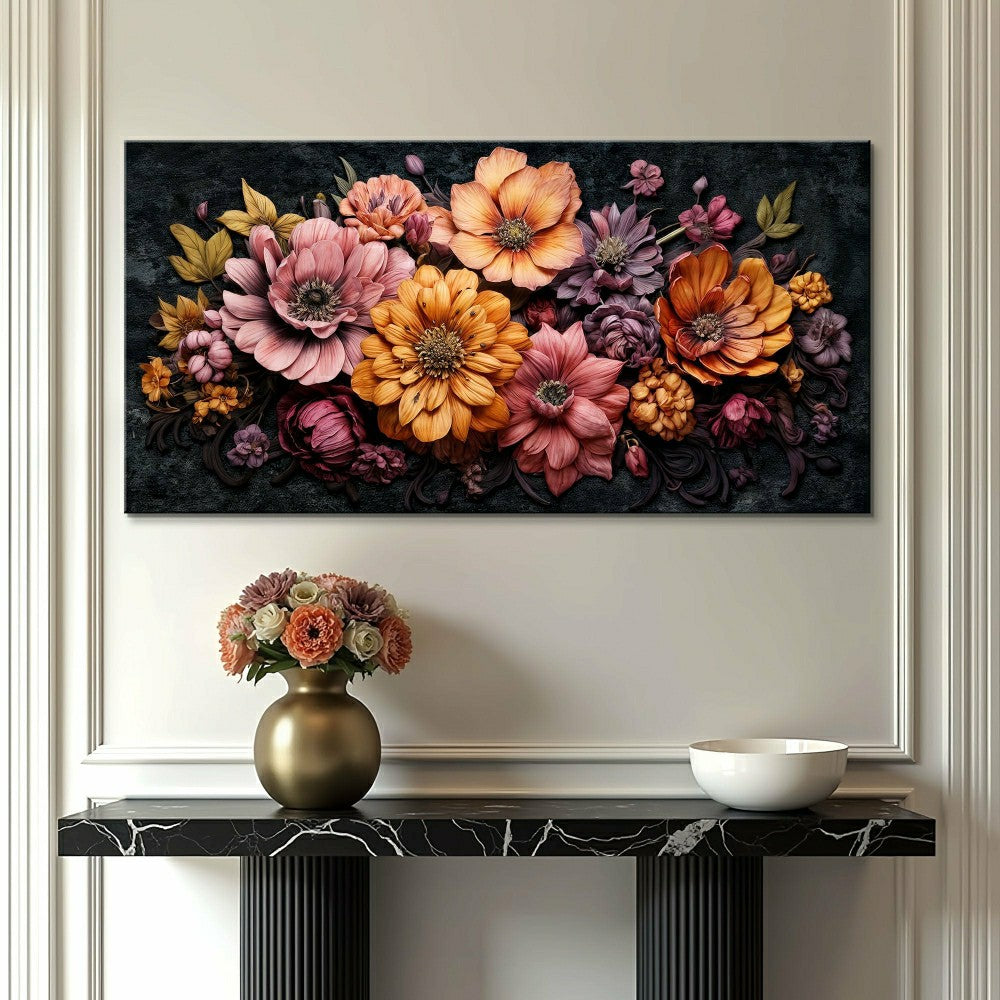 Plow & Hearth Colorful Floral Realistic Wall Art