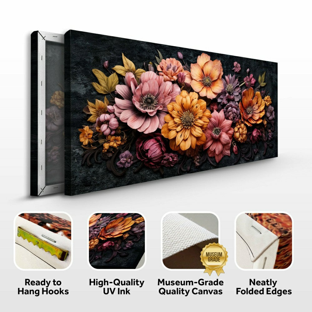 Plow & Hearth Colorful Floral Realistic Wall Art