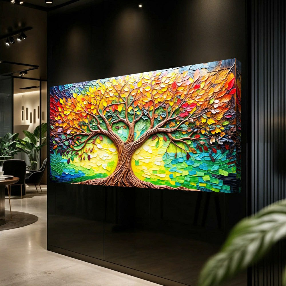 Plow & Hearth Tree Of Life Impasto Wall Art