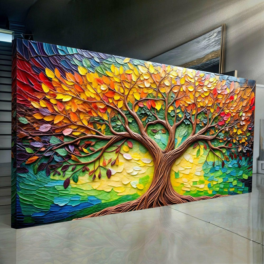 Plow & Hearth Tree Of Life Impasto Wall Art