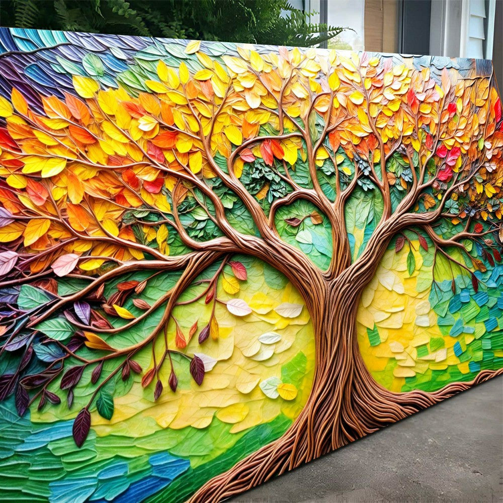 Plow & Hearth Tree Of Life Impasto Wall Art