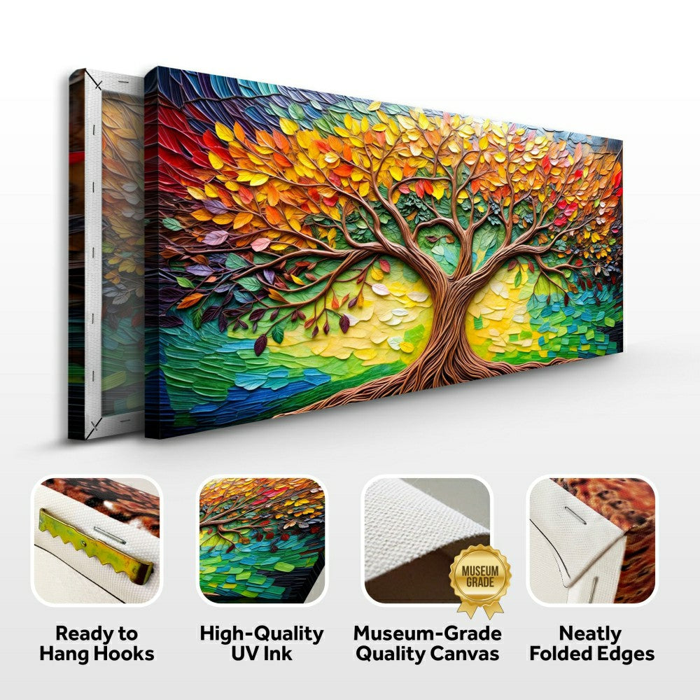 Plow & Hearth Tree Of Life Impasto Wall Art