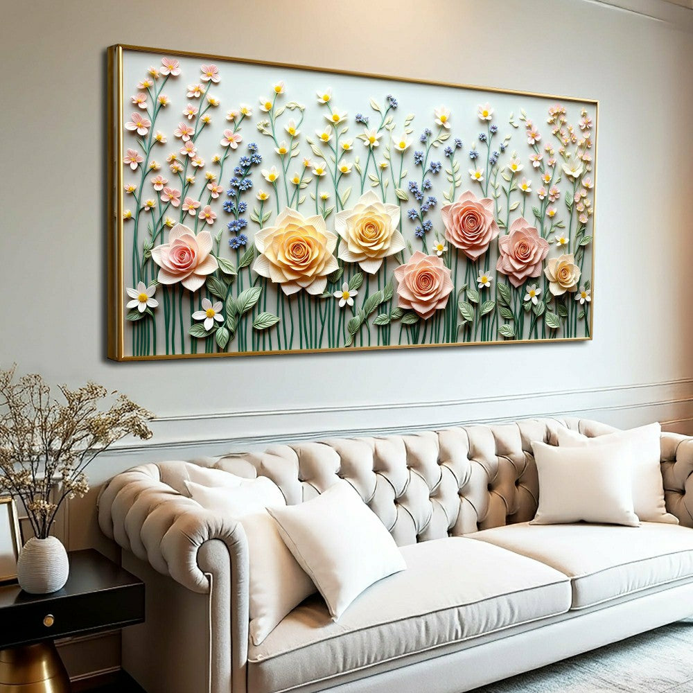 Plow & Hearth Garden Rhapsody Impasto Wall Art