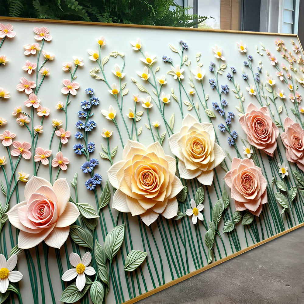 Plow & Hearth Garden Rhapsody Impasto Wall Art
