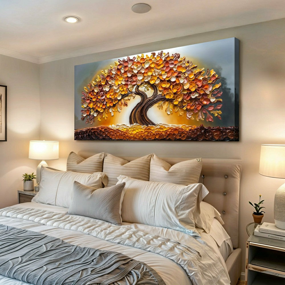 Plow & Hearth Golden Autumn Impasto Wall Art