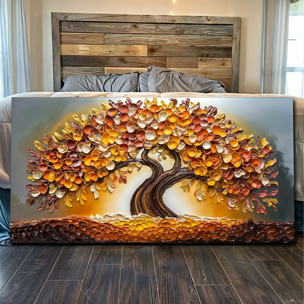 Plow & Hearth Golden Autumn Impasto Wall Art