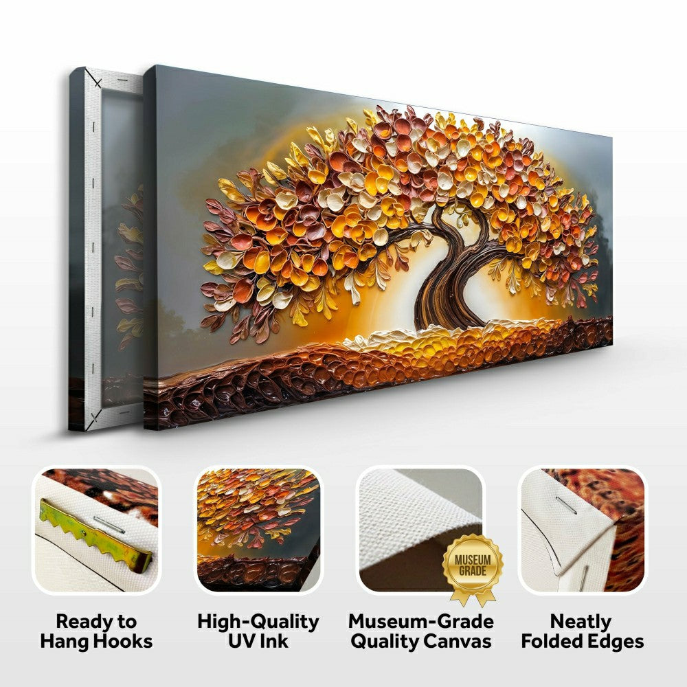 Plow & Hearth Golden Autumn Impasto Wall Art
