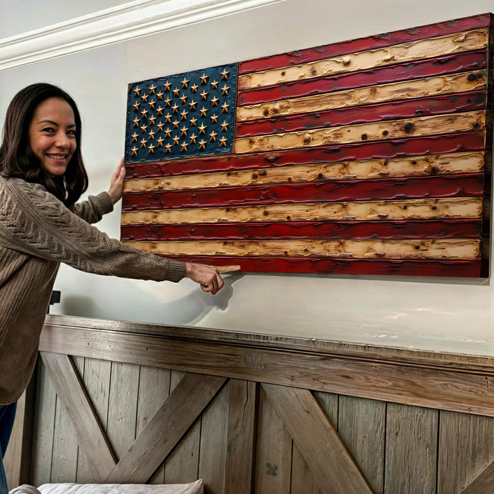 Plow & Hearth Old Glory American Flag Wall Art