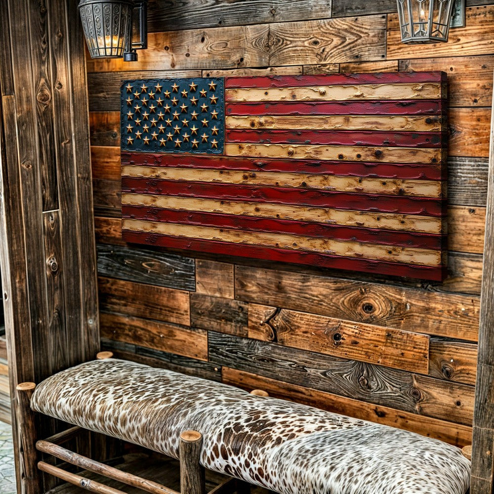 Plow & Hearth Old Glory American Flag Wall Art