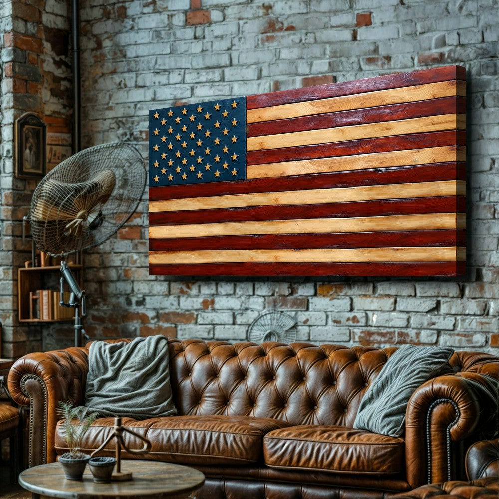 Plow & Hearth Old Glory American Flag Wall Art II