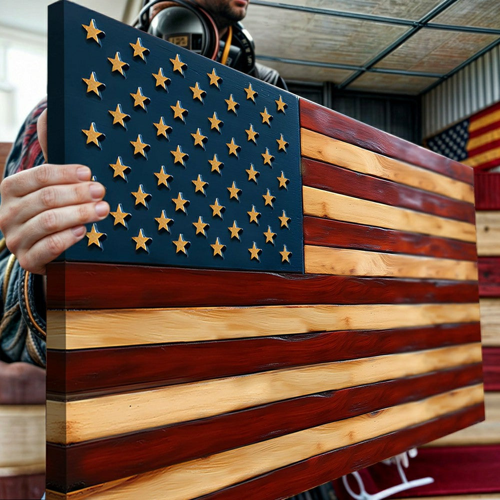 Plow & Hearth Old Glory American Flag Wall Art II
