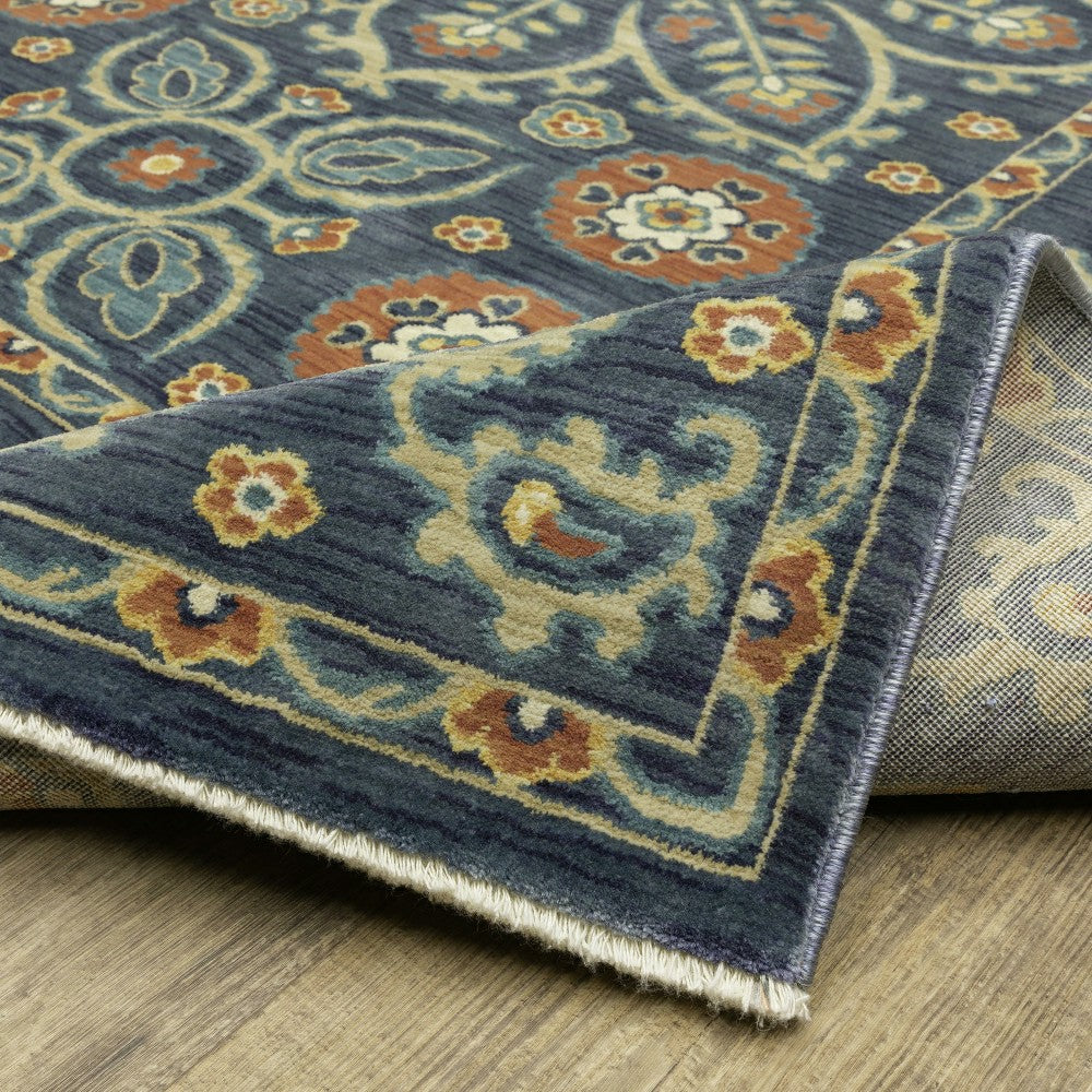 Plow & Hearth Indoor/Outdoor Clover Hill Border Polypropylene Rug, 3'3" x 5'