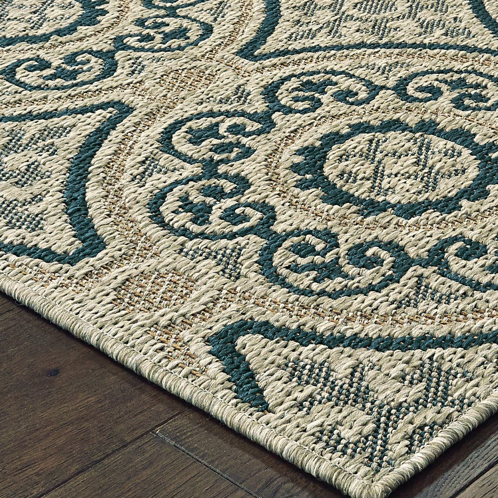Plow & Hearth Cambridge Circles Indoor/Outdoor Rug