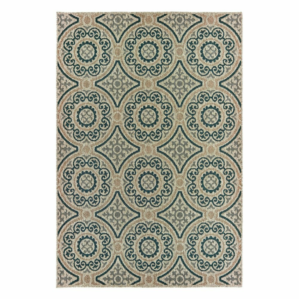 Plow & Hearth Cambridge Circles Indoor/Outdoor Rug