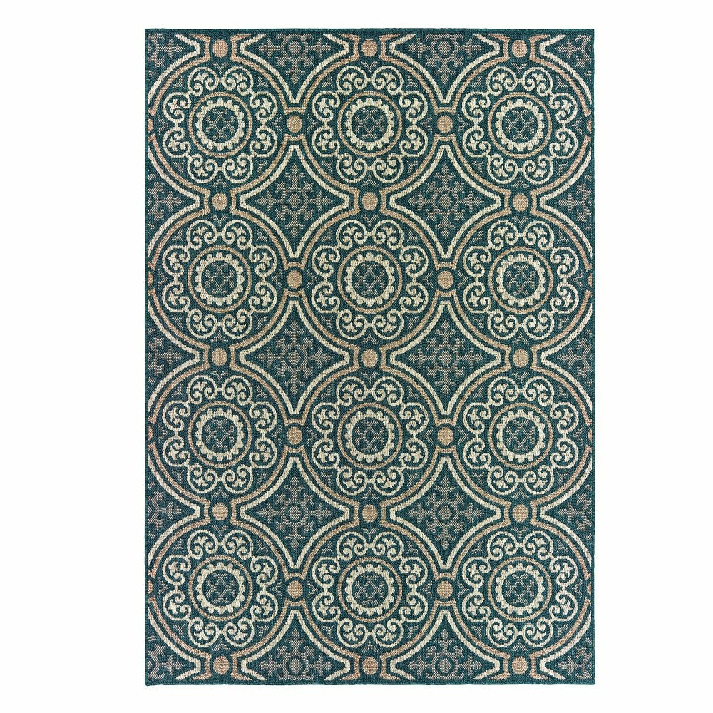 Plow & Hearth Cambridge Circles Indoor/Outdoor Rug