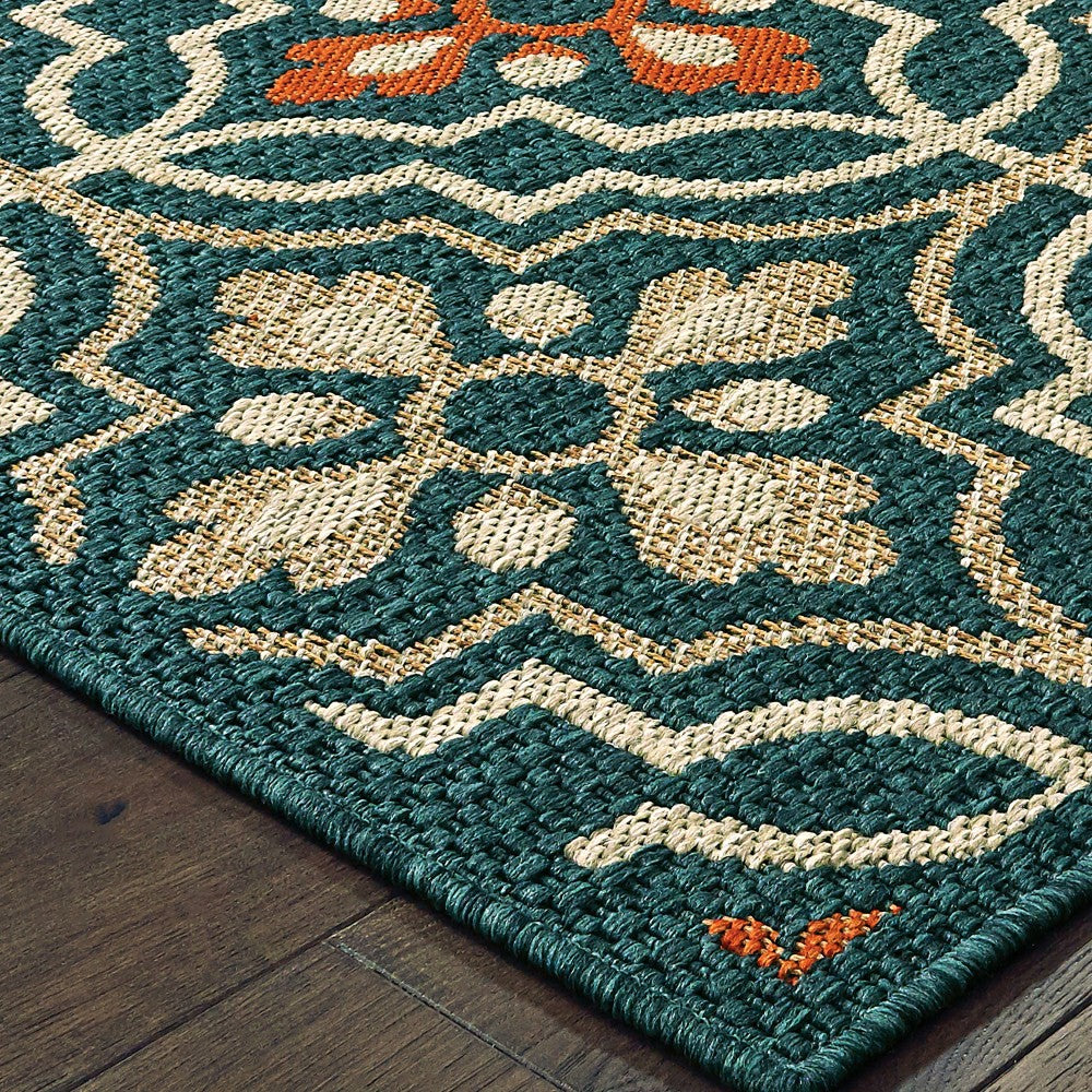 Plow & Hearth Cambridge Tilework Indoor/Outdoor Rug