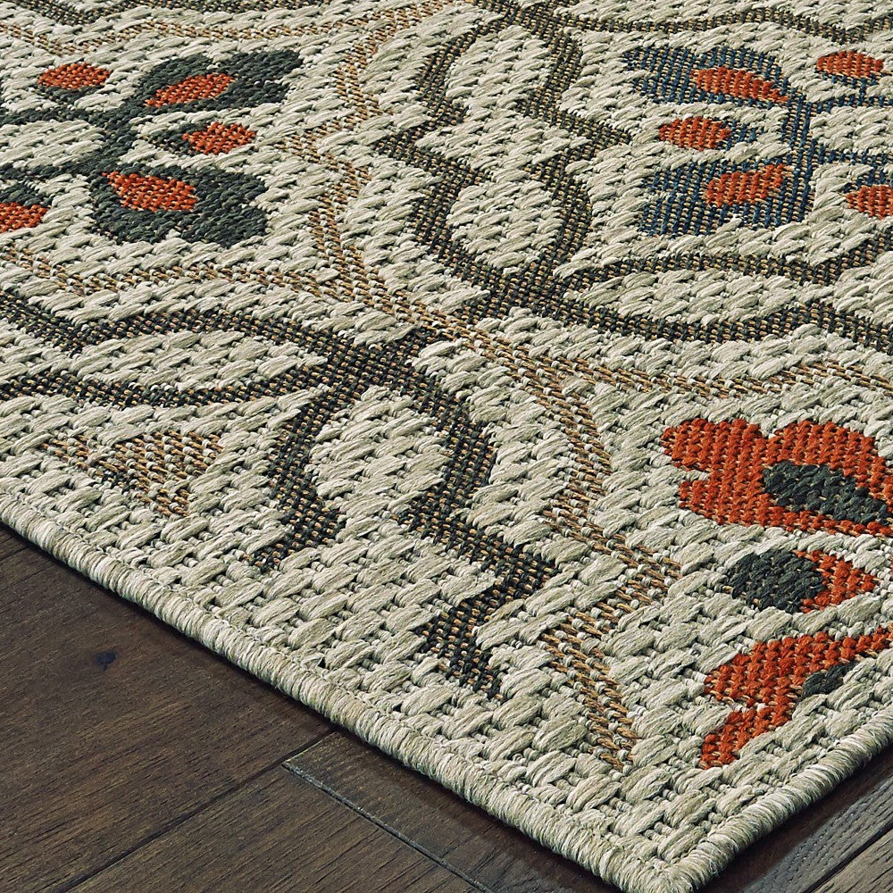 Plow & Hearth Cambridge Tilework Indoor/Outdoor Rug