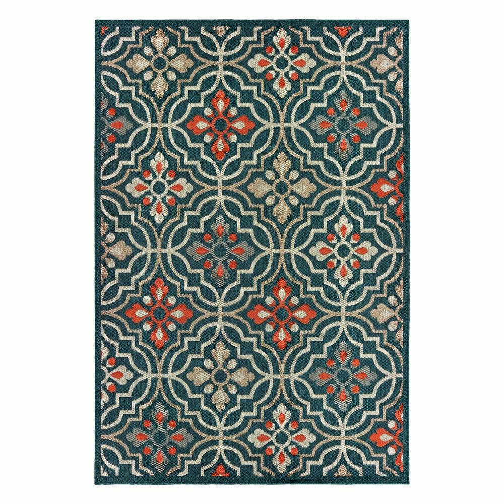 Plow & Hearth Cambridge Tilework Indoor/Outdoor Rug