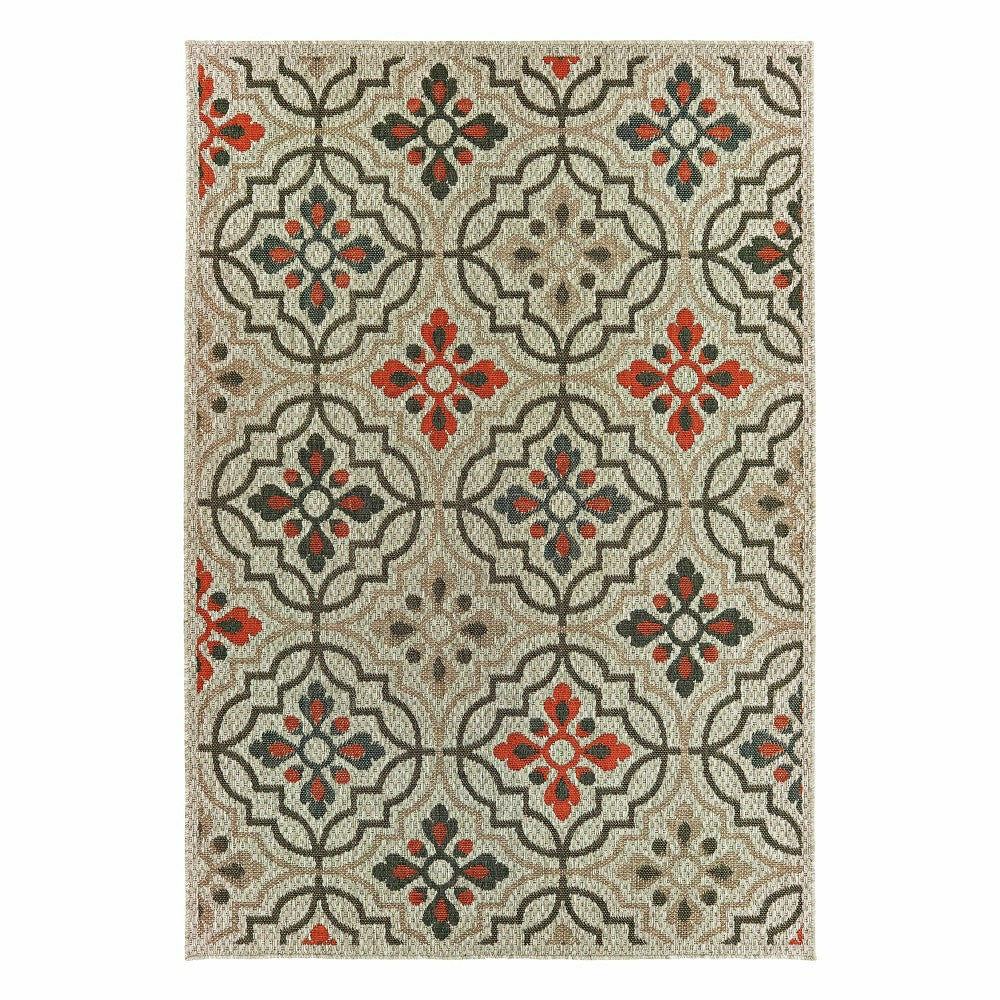 Plow & Hearth Cambridge Tilework Indoor/Outdoor Rug