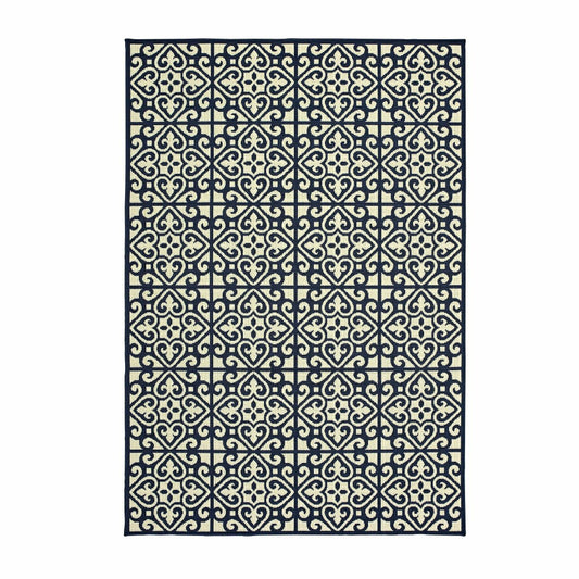 Plow & Hearth Marston Trellis Indoor/Outdoor Area Rug, 5' x 8'